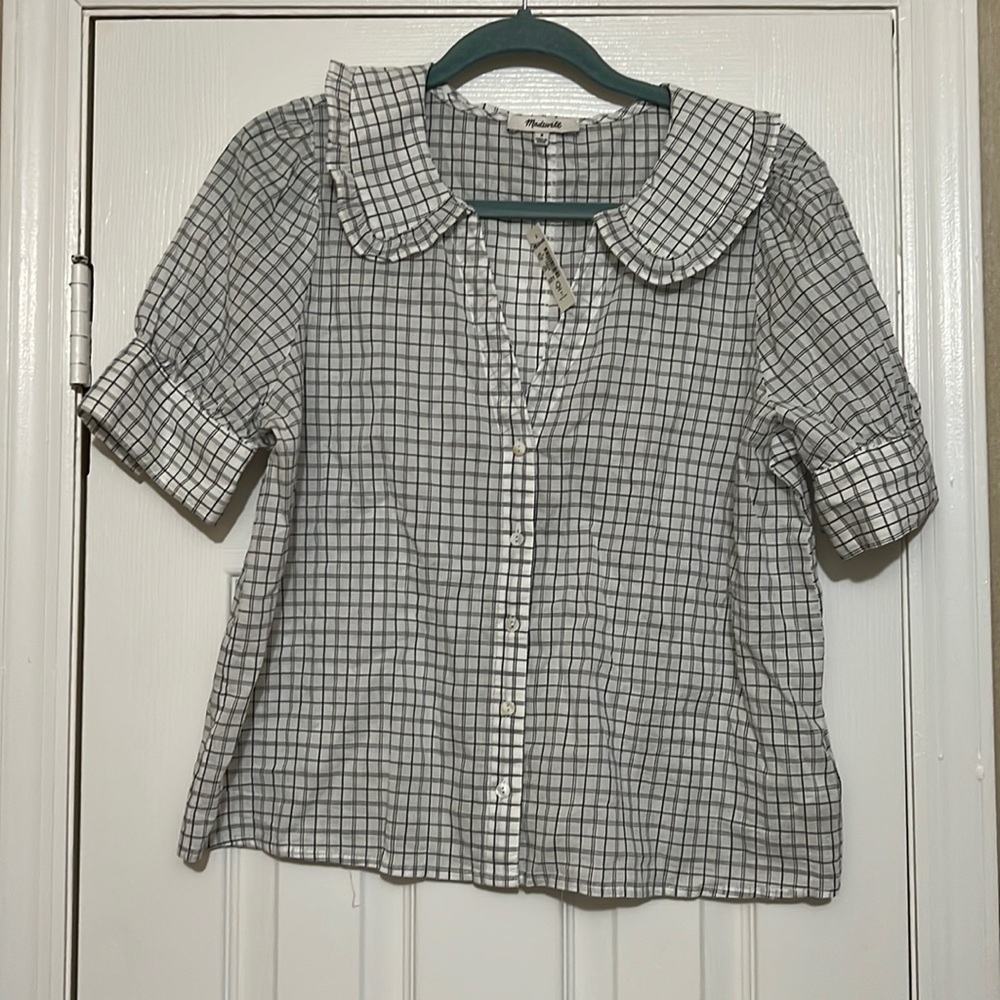 Madewell Collared Plaid Button Down Shirt